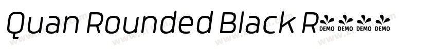 Quan Rounded Black R字体转换
